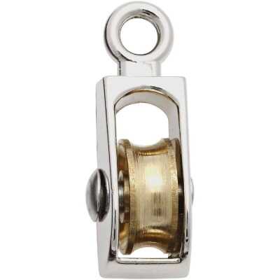 National 3203 3/4 In. O.D. Single Fixed Eye No-Rust Rope Pulley